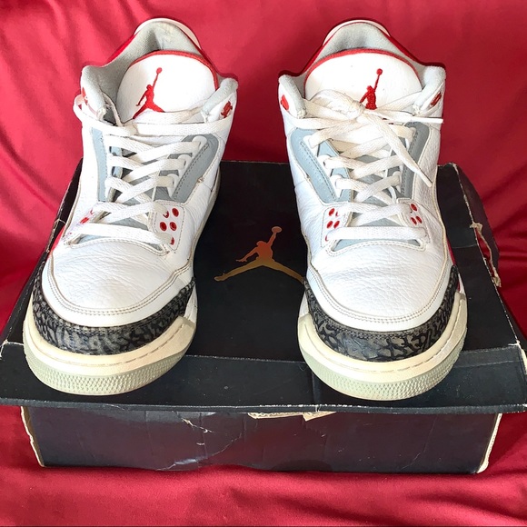 Mens Jordan Retro 3 ‘Fire Red’ (12) - Picture 2 of 6